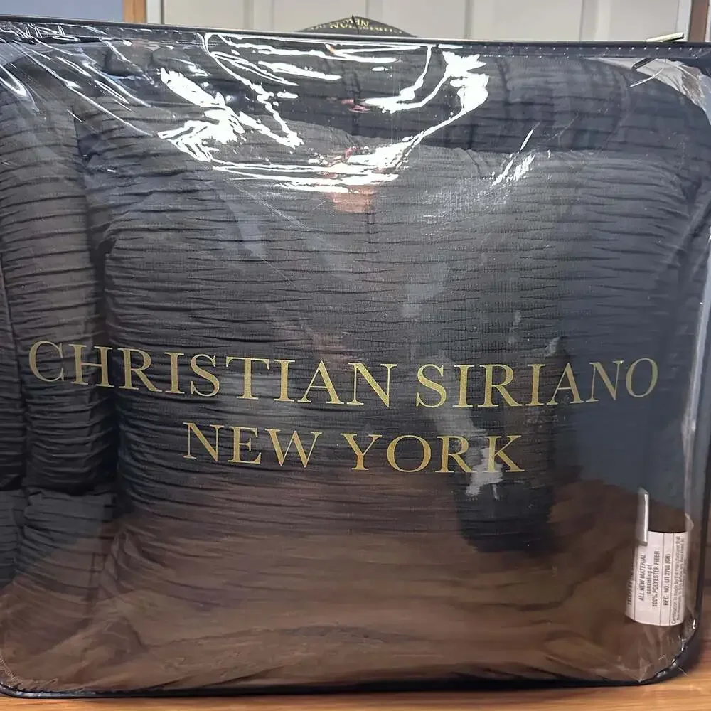 Christian Siriano New York 4 Piece Bedding Set Full/Queen Black